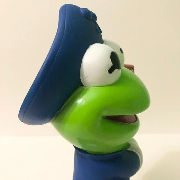 Vintage  Baby Kermit Coin Bank Muppet Babies Pirate Illco 9.5 Inch Tall - Picture 11 of 15